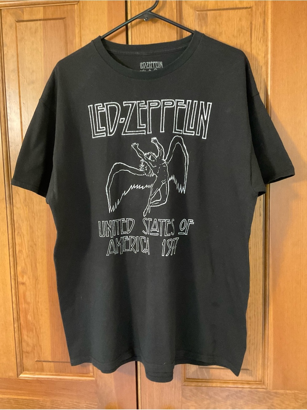 Led Zeppelin - Swan Song - Black/with White Graphic T-Shirt. Size XL. Made USA.